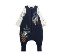 Turbulette d'hiver avec pieds retroussables et manches amovibles bivouac bleu 18/24M