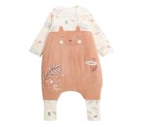 Petit Béguin - Turbulette d'hiver en velours avec pieds retroussables et manches amovibles Matcha