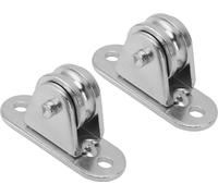 Petit bloc de poulie en acier inoxydable Rouleau de poulie silencieux Poulie fixe murale pour équipement de bricolage Rail à câble Portail coulissant 2PCS
