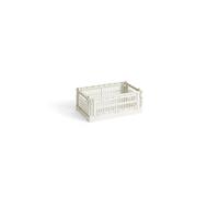 Petit boîte de rangement Colour Crate, blanc cassé