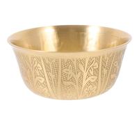 Petit Bol de Bouddha en Cuivre Laiton, Offrande Rituelle Décorative | Compact, Rond et Lisse, Finition Polie Brillante, pour Eau ou Thé, Espace et Culte