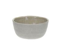 Petit bol en grès blanc, rond, émail réactif, texture brute, forme organique - Pomax, Spiro - Ø9x4 cm