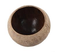 Petit bol rond et bougie en noix de coco respectueux de l'environnement pour fruits ou fruits secs, matériau naturel fait à la main pour décoration rustique (coquille primitive)