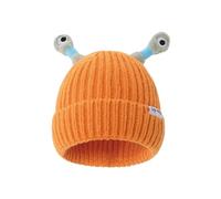 Petit bonnet tricoté lumineux parent-enfant, drôle fait à la main avec grand, peut être étiré drôle chapeaux pour enfants, Orange, taille unique