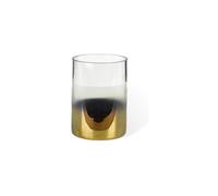 Petit bougeoir en verre doré Hurricane