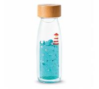 Petit Boum | Bouteille sensorielle move Baleine - Bleu - 14 x 4 cm