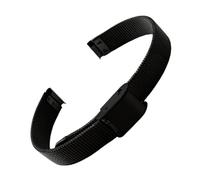 Petit bracelet de montre en maille Milan acier inoxydable, Compatible avec les bracelets gril fossile 6mm 8mm 10mm 12mm, argent, or et or(Black,12mm)