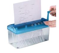 Petit broyeur : coupe-documents compact avec manivelle, machine de retrait de papier manuelle | Outil de protection de la vie privée personnelle pour une utilisation dans un bureau d'appartement, ofic