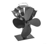 Petit brûleur à bûches à 4 lames, alimenté par la chaleur, avec fonctionnement silencieux et économie d'énergie, pour faire circuler l'air chaud dans les pièces