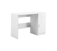 VEVOR Petit Bureau avec tiroir pour Chambre à Coucher, Table d'étude Simple en Bois pour Dessiner, Lire et écrire, Bureau d'ordinateur en MDF avec Rangement et étagère réglable, pour Maison, Blanc