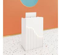 Petit Bureau d'accueil, Comptoir De Caisse avec Éclairage LED et Tiroir Verrouillable, Support De Podium Portable, Table De Réception pour Bureau d'accueil, Salon De Beauté, Hall D'entrée