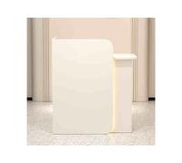 Petit bureau de réception avec tiroir verrouillable - Unité d'accueil - Poste de travail - Installation facile - Vitrine blanche et grise pour une utilisation professionnelle et au bureau