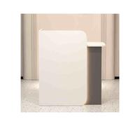 Petit bureau de réception avec tiroir verrouillable - Unité d'accueil - Poste de travail - Installation facile - Vitrine blanche et grise pour une utilisation professionnelle et au bureau