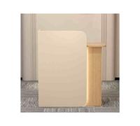 Petit bureau de réception avec tiroir verrouillable - Unité d'accueil - Poste de travail - Installation facile - Vitrine blanche et grise pour une utilisation professionnelle et au bureau