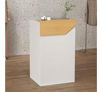 Petit Bureau de réception, avec Tiroirs Verrouillables, Meubles avec système de Gestion des câbles, pour Salon de Coiffure, Beauté, Magasin, Hôtel & Bureau, Boutique,002