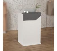 Petit Bureau de réception, avec Tiroirs Verrouillables, Meubles avec système de Gestion des câbles, pour Salon de Coiffure, Beauté, Magasin, Hôtel & Bureau, Boutique,001