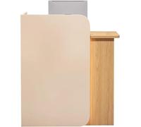 Petit Bureau De Réception, Comptoir épaissi, Comptoir De Caisse avec Tiroirs Verrouillables, Salle De Réception, Hall D’entrée, Commerce De Détail, BOU, Khaki+Wood