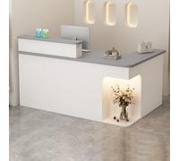 Petit bureau de réception moderne à vendre pour bureau, bar, salon commercial, bureau de réception avec table de caissier, ensemble de meubles de comptoir pour bureau, hall