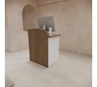 Petit bureau de réception moderne - Table de comptoir avant de 60 cm pour bureau, hall d'entrée et zones de réception - Design élégant pour un service client efficace