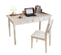 Petit bureau d'ordinateur ergonomique avec 2 tiroirs - Économie d'espace - Table d'écriture et de jeu - Poste de travail d'angle élégant - Bureau d'étude parfait pour la maison, le bureau et les