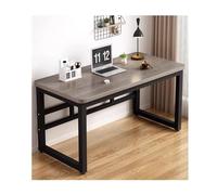 Petit bureau d'ordinateur industriel pour bureau à domicile - Cadre en métal robuste, barre transversale renforcée, finition teck moderne, 100 x 60 cm - Station de travail idéale pour les études, les