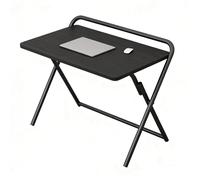 Petit bureau d'ordinateur pliable, aucun assemblage nécessaire, 80 x 50 cm, table pliable pour bureau à domicile, station de travail d'écriture portable pour petits espaces (couleur noyer)
