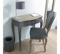 Petit bureau gris Murano - Amadeus - Gris - Bois Gris G