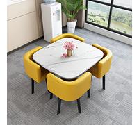 Petit bureau, salle de réception, ensemble table club et chaise, table de négociation, table de vente ronde, table de salle à manger simple de cuisine 80/90 cm, 1 table, 4 chaises, table de salon et
