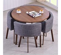 Petit bureau, salle de réception, ensemble table club et chaise, table de négociation, table de vente ronde, table de salle à manger simple de cuisine 80/90 cm, 1 table, 4 chaises, table de salon et