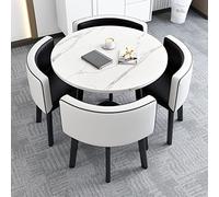 Petit bureau, salle de réception, ensemble table club et chaise, table de négociation, table de vente ronde, table de salle à manger simple de cuisine 80/90 cm, 1 table, 4 chaises, table de salon et