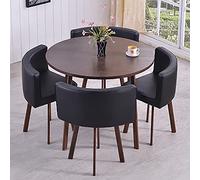 Petit bureau, salle de réception, ensemble table club et chaise, table de négociation, table de vente ronde, table de salle à manger simple de cuisine 80/90 cm, 1 table, 4 chaises, table de salon et