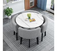 Petit bureau table de conférence ronde avec 4 chaises, table de salle de réunion pour réunions et négociations, 80 cm, table de salle à manger pour bureau, réception et cuisine