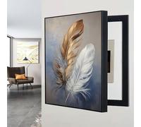 Petit Cache-coffre-fort Mural, Cache-panneau Électrique Dissimulé, Caches Décoratifs Pour Boîtes À Fusibles, Façade Artistique Pour Tableau De Distribution, Décor Amovible(Style F,15.7x23.6in)