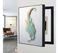 Petit Cache-coffre-fort Mural, Cache-panneau Électrique Dissimulé, Caches Décoratifs Pour Boîtes À Fusibles, Façade Artistique Pour Tableau De Distribution, Décor Amovible(Style H,11.8x15.7in)