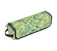 Petit cactus vert printemps 2 en 1 organisateur d'outils pour cheveux avec tapis de fer à friser étanche, étui de voyage pour fer à friser plat, fer à lisser, fer à friser, essentiel de voyage pour