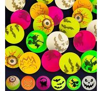 Petit Cadeau Halloween Enfant Balles Rebondissante 72 Pièce avec Pochette Surprise Goodies Kit Cadeaux Anniversaire Invités Mini Lot Jouet Pinata Haloween Balle Rebondissante Fluorescent