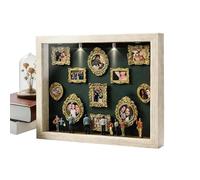 Petit Cadre Vitrine De Musée À Faire Soi-Même | Boîte à Souvenirs Miniature - Mini Cadre D'Exposition pour Musée - pour Mariage, Anniversaire, Maison, Appartement, Hôtel, Salon,