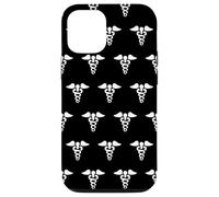 Petit caducée Symbole de médecine Tige de bâton d'Asclépios Coque pour iPhone 12/12 Pro