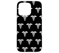 Petit caducée Symbole de médecine Tige de bâton d'Asclépios Coque pour iPhone 15 Pro Max