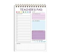 Petit Cahier De Poche - Ensemble De Notes Collantes Enseignantes | 50 Feuilles De Notes De Travail | 5,8 X 8,3 Pouces Organisateur De Rédaction De Mémo Mignons | Twin Coil Binding Daily Planner For Sc