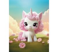 Petit Cahier "Loulou" - Gurvan 3mm: Collection Licorne - Format 17x22cm - 96 pages - Quadrillage Gurvan 3mm - Couverture souple