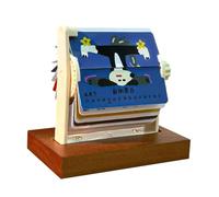 Petit Calendrier Bureau 2026 Rotatif |1*pcs Base Bois Mignonne Avec Doodles |10,6x6,5x1 0cm Organiseur Annuel Décoratif | Ideal For Planification Quotidienne Espace Travail Maison