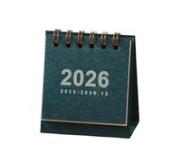 Petit calendrier de bureau 2026, 18 mois, de 07/2025 à 12/2026, calendrier à reliure double spirale pour planification quotidienne des vacances marquées