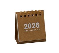 Petit calendrier de bureau 2026, 18 mois, de 07/2025 à 12/2026, calendrier à reliure double spirale pour planification quotidienne des vacances marquées