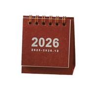 Petit calendrier de bureau 2026 - 18 mois de juillet 2025 à décembre 2026 - Reliure double spirale pour bureau