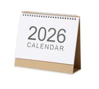 Petit calendrier de bureau 2026 mensuel à rabat - Calendrier de bureau quotidien de janvier 2026 à décembre 2026 - Liste de choses à faire pour l'école, le bureau, la maison