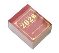 Petit calendrier de bureau 2026 - Mini agenda détachable, bloc de planification en papier compact, organiseur de table portable | Pour Bureau École Salle de classe Voyage Étudiant Enseignant