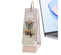 Petit Calendrier de Bureau 2026 - Organisateur de Bureau Élégant avec un Pendentif en Forme de Papillon,Calendrier Quotidien pour 2026,pour École Salle de Classe Maison Studio