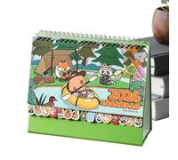 Petit Calendrier de Bureau | 2026 Planificateur Dessin Animé Capybara - Calendrier Debout Pour 12 Mois,pour Amis Famille École Lieu de Travail Cuisine Appartement Atelier d'Art