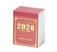 Petit calendrier de bureau 2026 portable avec pages quotidiennes amovibles | Mini planificateur journalier 2026 | Pour planifier des horaires de rendez-vous, maison, école, salle de classe, voyage